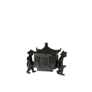 MONKEYS MET ORIENTAL TEMPLE POLY BLACK