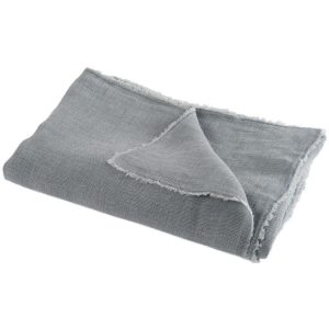 THROW STONEWASHED LINEN BLUE GREY