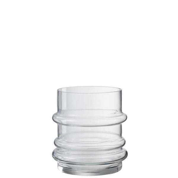 VASE BORDER GLASS TRANSPARENT SMALL