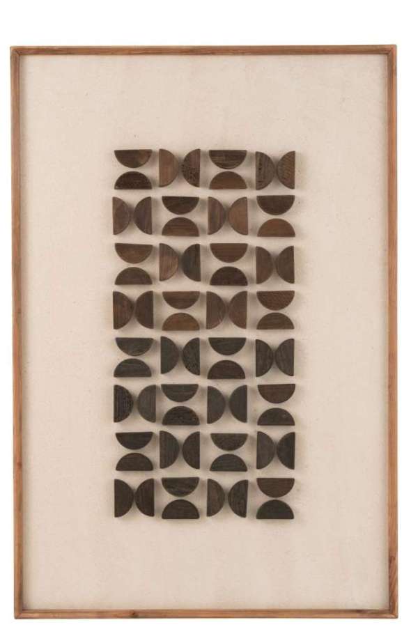 WALL DECORATION JOSH PINE WOOD/CANVAS NATURAL