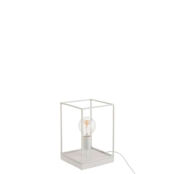 LAMP 1 LAMP RECTANGULAR FRAME METAL WHITE SMALL