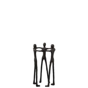 FIGURE PERSON CIRCLE ALUMINIUM BLACK