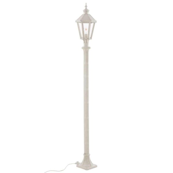 LANTERN POLE OUTDOOR CAST IRON WHITE