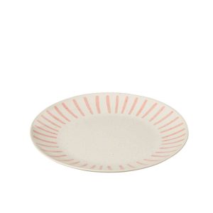 PLATE LINE PORCELAIN PINK LARGE
