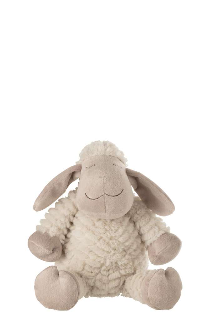 SHEEP PLUSH TEXTILE WHITE/BEIGE SMALL