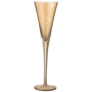 CHAMPAGNE GLASS IRREGULAR GLASS AMBER