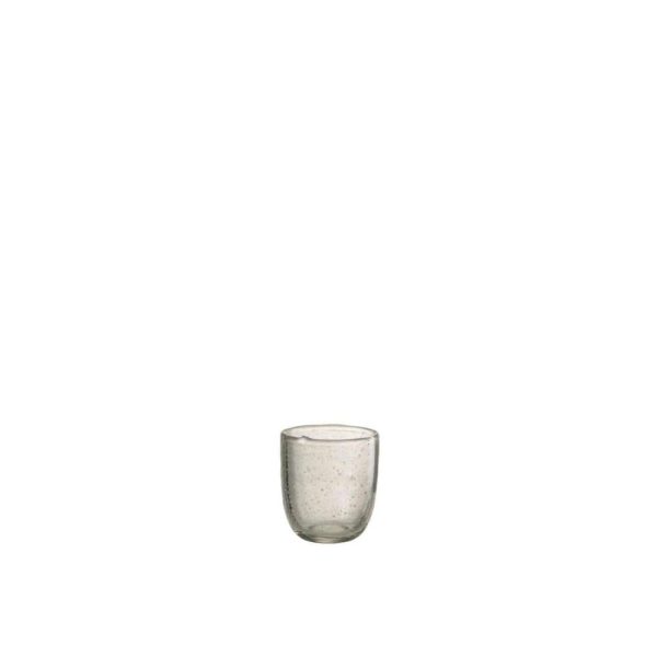 TEALIGHT HOLDER BUBBLES GLASS TRANSPARENT SMALL
