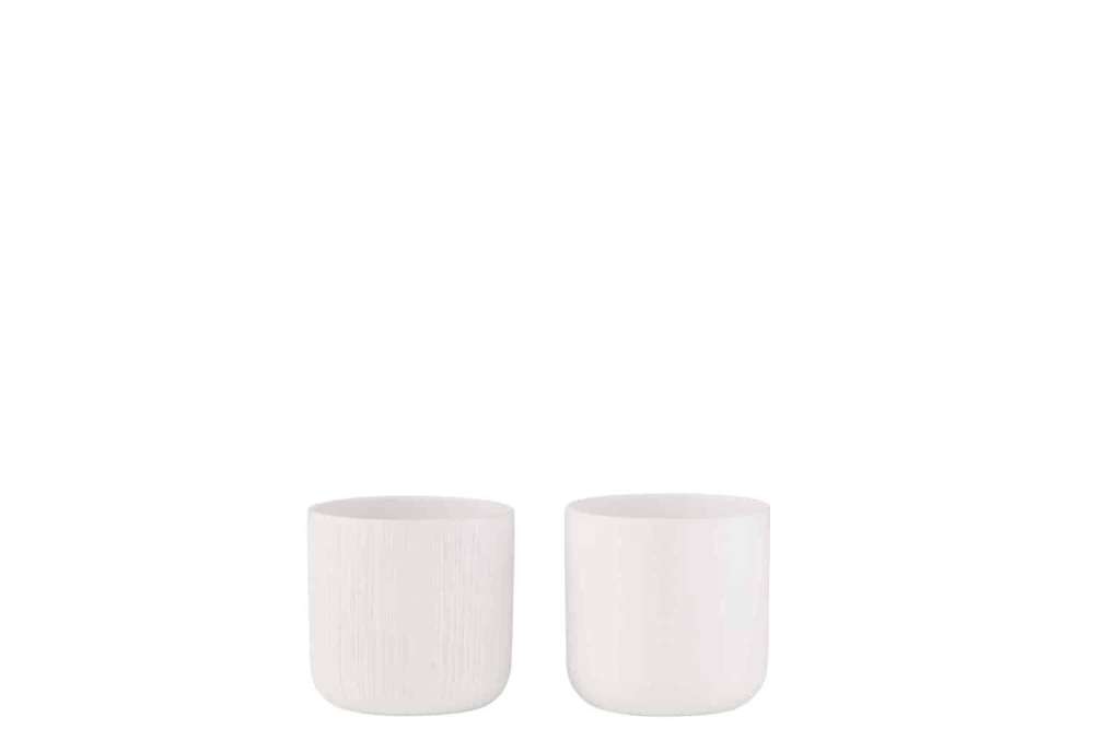 FLOWERPOT GEN CERAMIC WHITE EXTRA SMALL ASSORTMENT OF 2