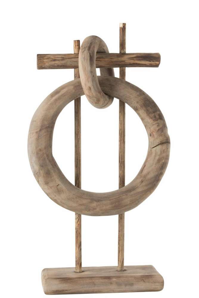DECORATION RINGS VERTICAL WOOD NATURAL