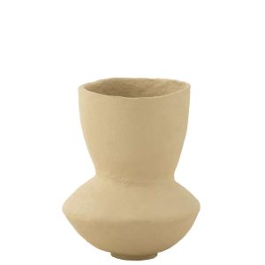 POT ARCHAIC PAPER MACHE NATURAL LARGE