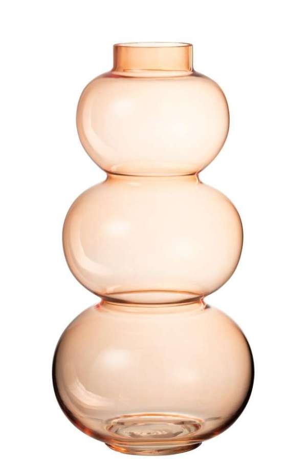 VASE GLOBES GLASS ORANGE LARGE