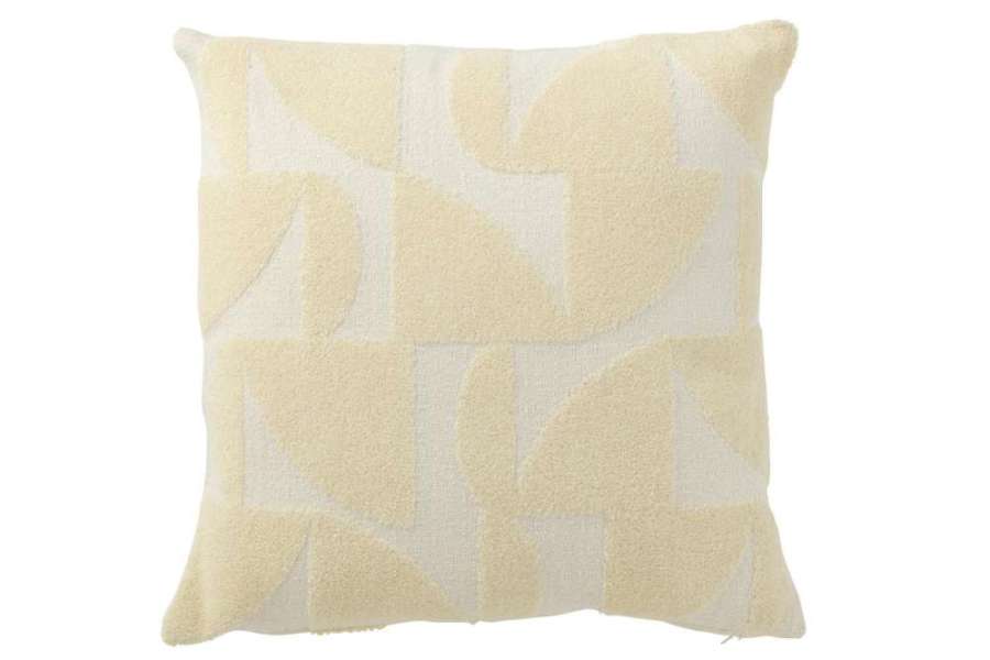 CUSHION GEO TEXTILE WHITE/LIGHT YELLOW