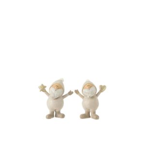 SANTAS STAR HEART POLY GREY SMALL ASSORTMENT OF 2