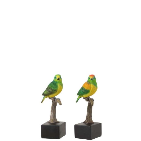 SPARROW ON STAND POLYRESIN MIX ASSORTMENT OF 2