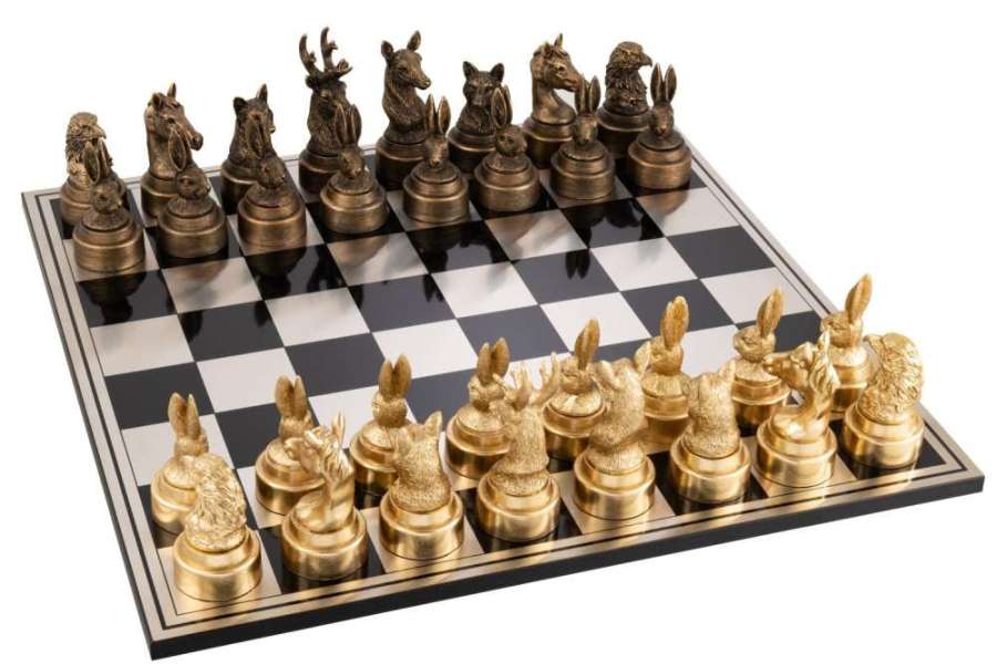 CHESS SET ANIMALS POLY MIX