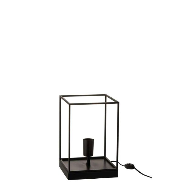 LAMP 1 LAMP RECTANGULAR FRAME METAL BLACK SMALL