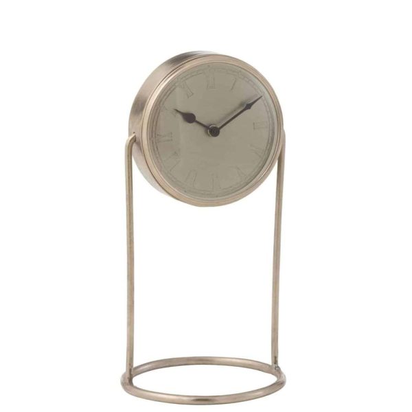 CLOCK RETRO IRON SILVER LARGE