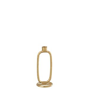 CANDLEHOLDER OVAL ALUMINIUM GOLD