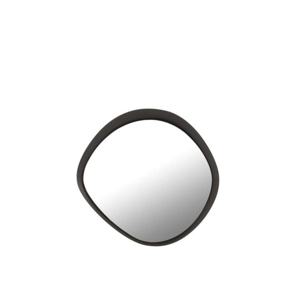 WALL MIRROR ROUND METAL/GLASS BLACK SMALL