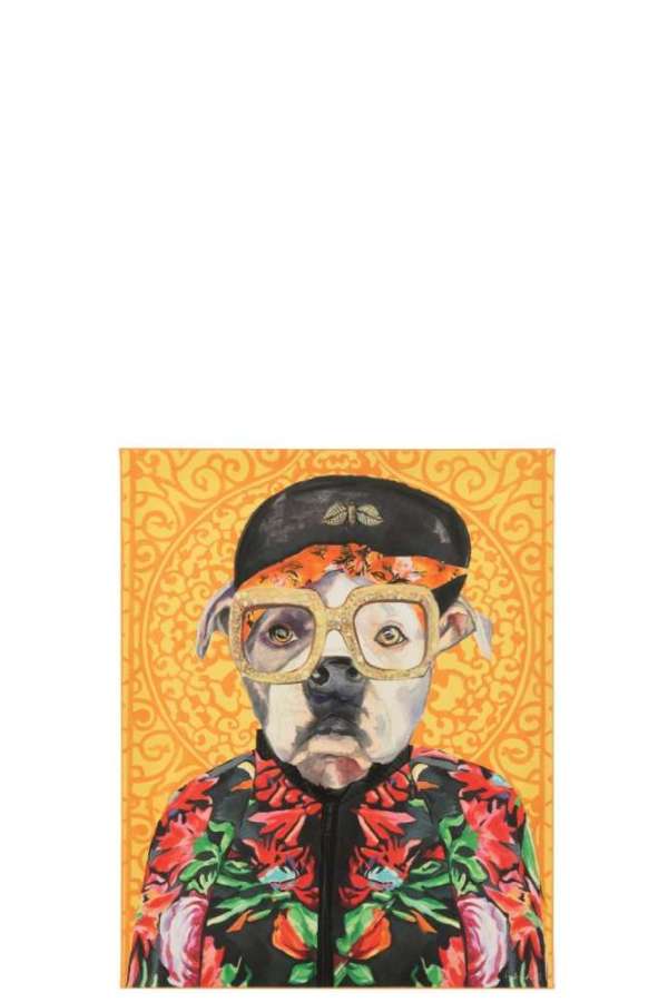 WALL DECO DOG POPART CANVAS MIX SMALL