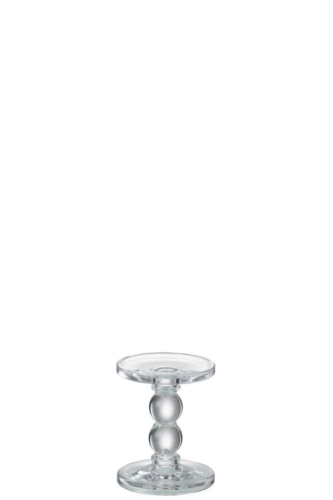 CANDLE HOLDER DROPS GLASS TRANSPARENT SMALL