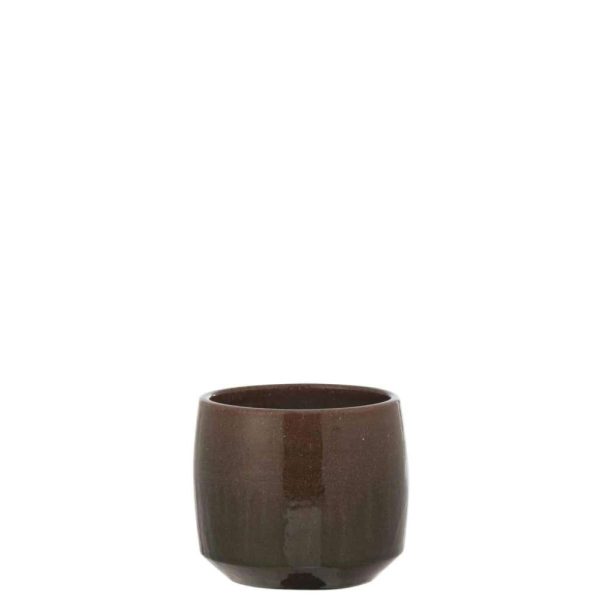 FLOWER POT BORDER CERAMIC GREEN MEDIUM