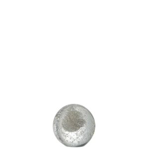 PRESSE-PAPIER BULLES VERRE ARGENT SMALL