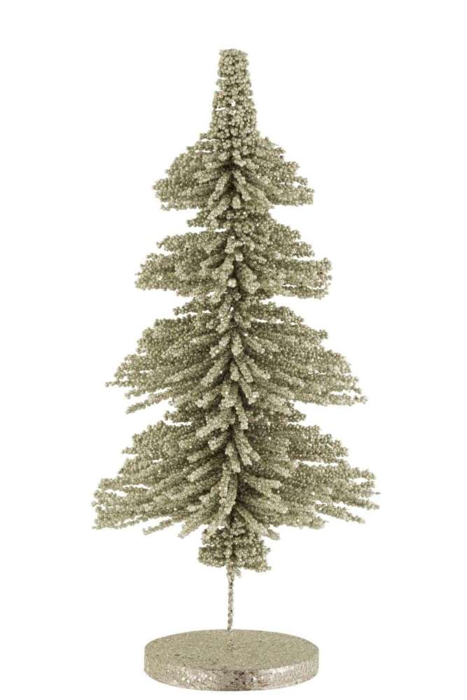 CHRISTMAS TREE DECO PLASTIC DOTS GLITTER LIGHT GREEN LARGE