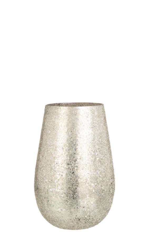 CANDLE HOLDER SPARKLE GLASS GOLD LARGE