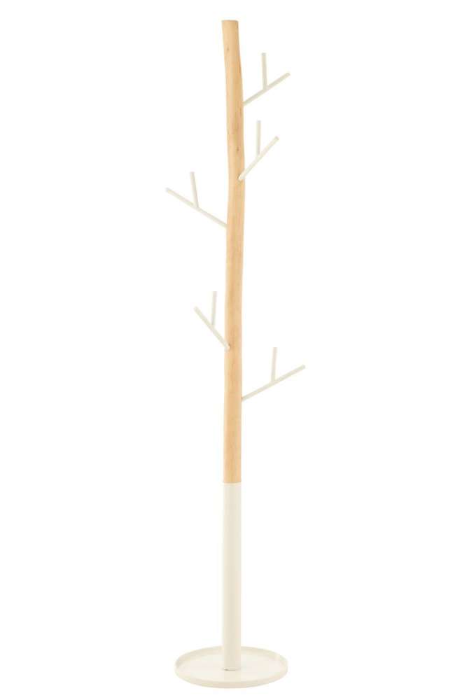 COAT RACK WOOD WHITE/NATURAL