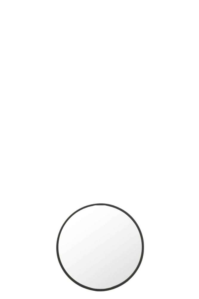 MIRROR ROUND MATT BLACK MEDIUM
