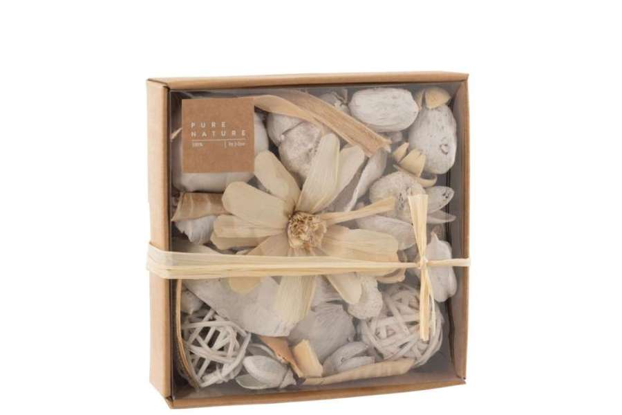 POTPOURRI FLOWERS/NUTS WHITE