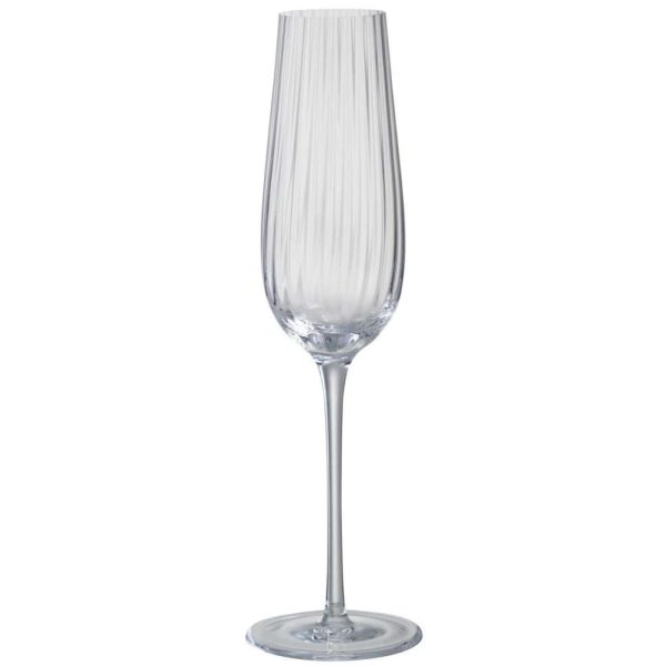 CHAMPAGNE GLASS STRIPES GLASS TRANSPARENT