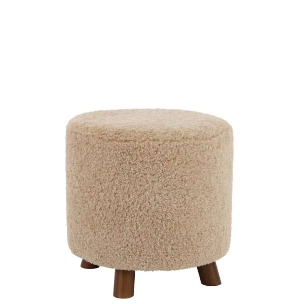 POUF SHEEP LEG POLYESTER BEIGE