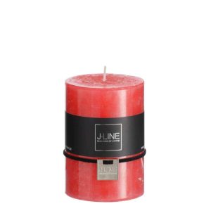 CYLINDER CANDLE RED M 39H