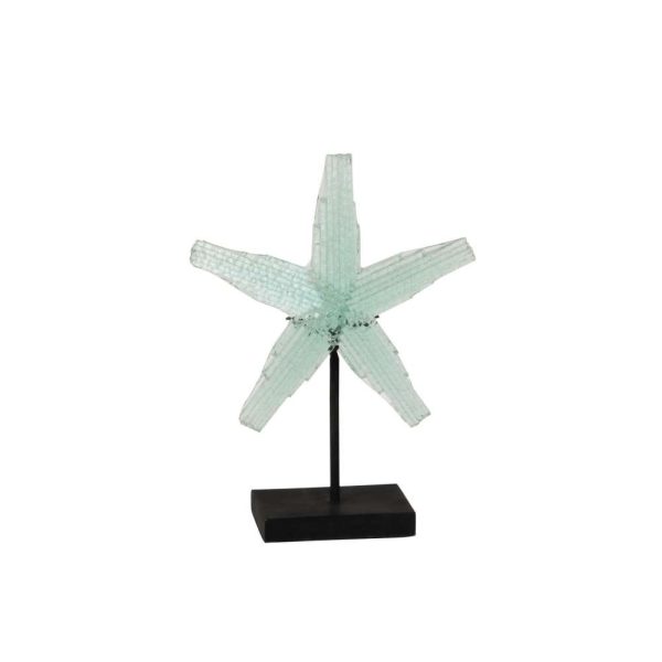 STARFISH ON FOOT RECYCLED GLASS TRANSPARANT LARGE