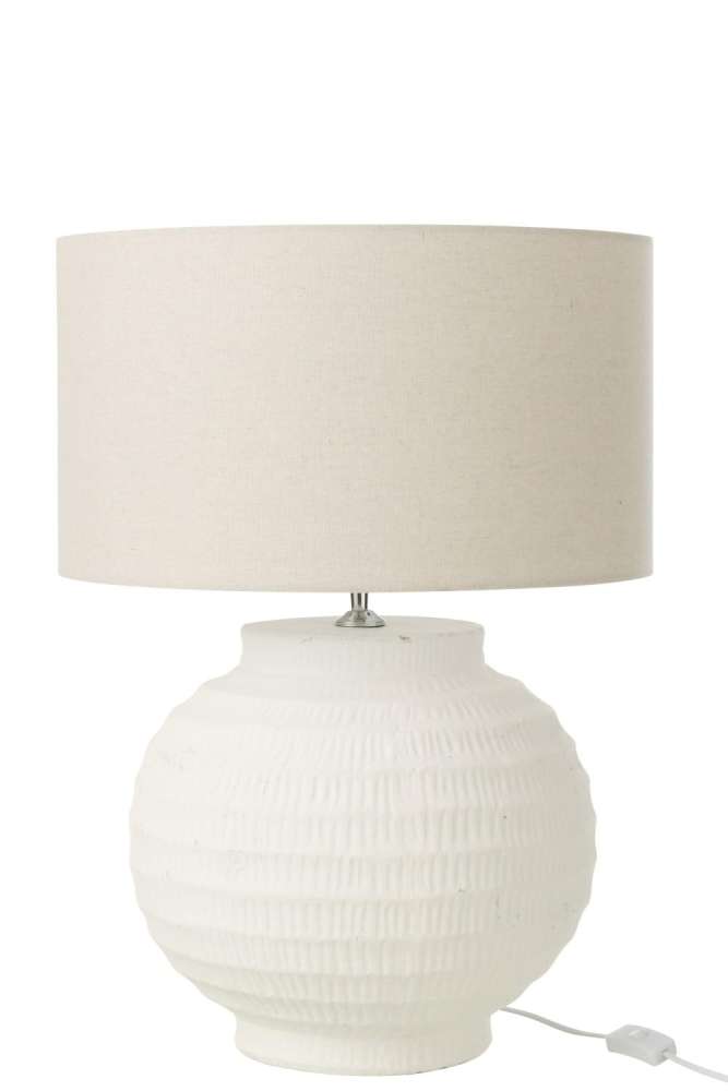 TABLE LAMP TERRACOTTA WHITE