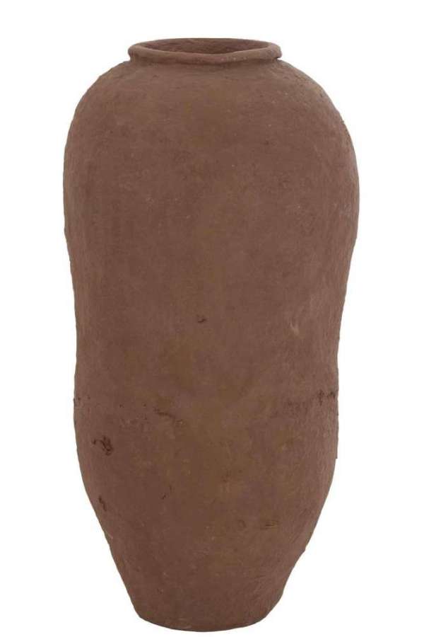 VASE PAPER MACHE BROWN LARGE