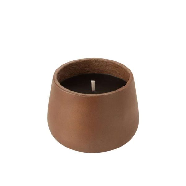 OUTDOOR CANDLE CEMENT BROWN MEDIUM 31H