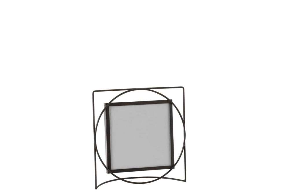 PHOTO FRAME SQUARE METAL/GLASS DARK BROWN