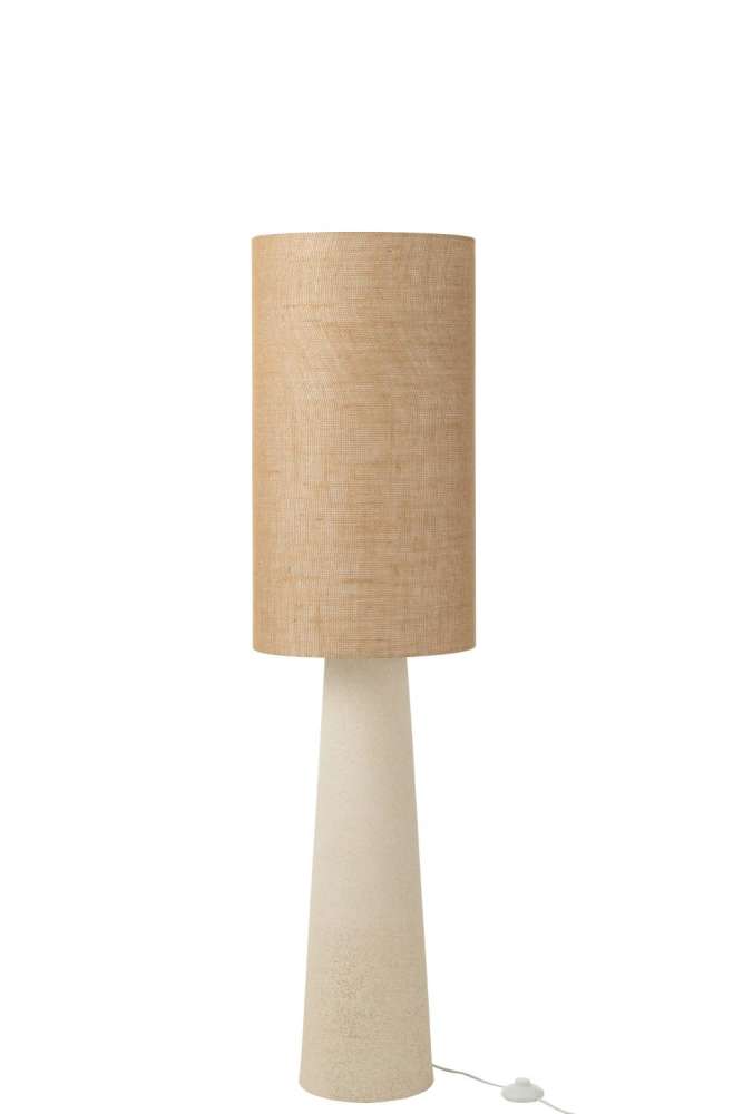 FLOOR LAMP AVA FIBERGLASS/JUTE NATURAL SMALL