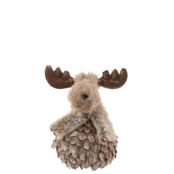REINDEER+SCARF BARK PIECES BROWN/GREY MEDIUM