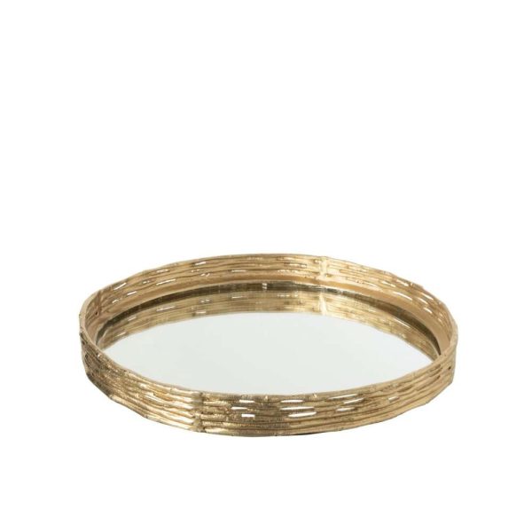 TRAY ALUMINIUM GOLD COLORED