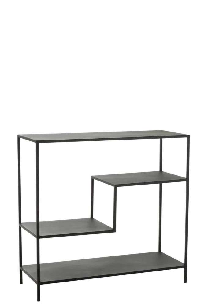 RACK 3 LEVELS METAL BLACK