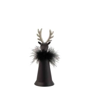 REINDEER+BELL FUR/METAL BLACK