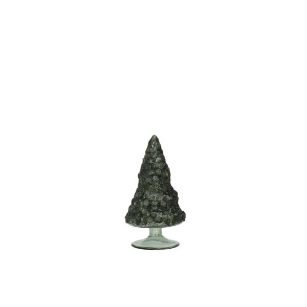 CHRISTMAS TREE SEQUINS SUGAR MATTE DARK GREEN SMALL
