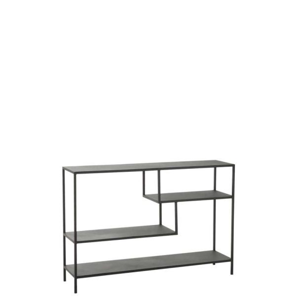RACK LOW IRREGULAR LEVELS METAL BLACK