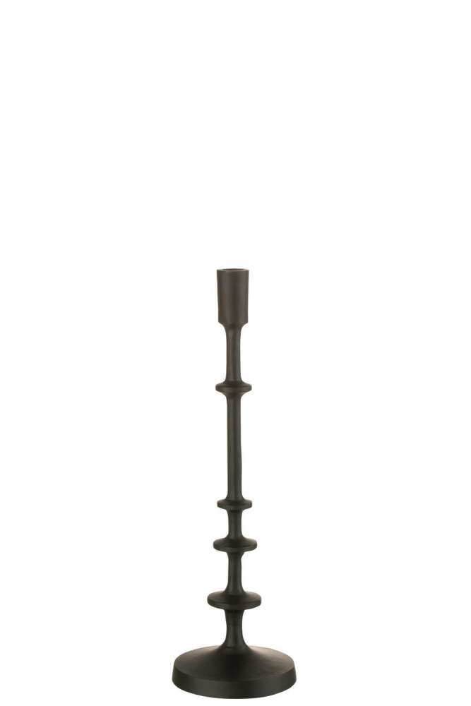 CANDLEHOLDER IZY ALUMINIUM BLACK LARGE