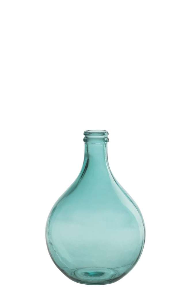 VASE LISSABON GLASS AQUA SMALL