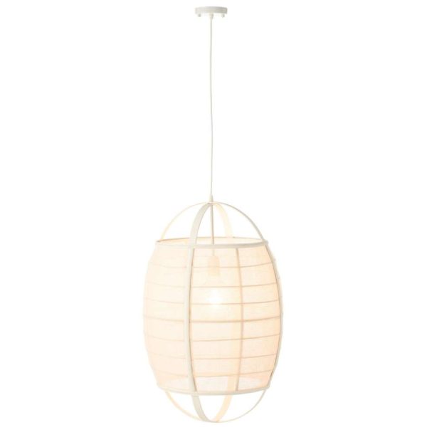 HANGING LAMP ION LINEN/BAMBOO WHITE LARGE